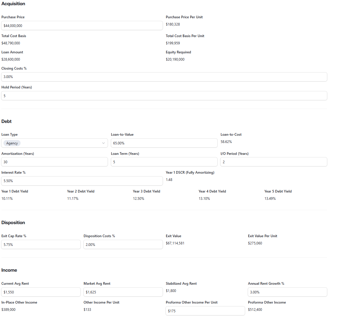 Underwriting Model View 2